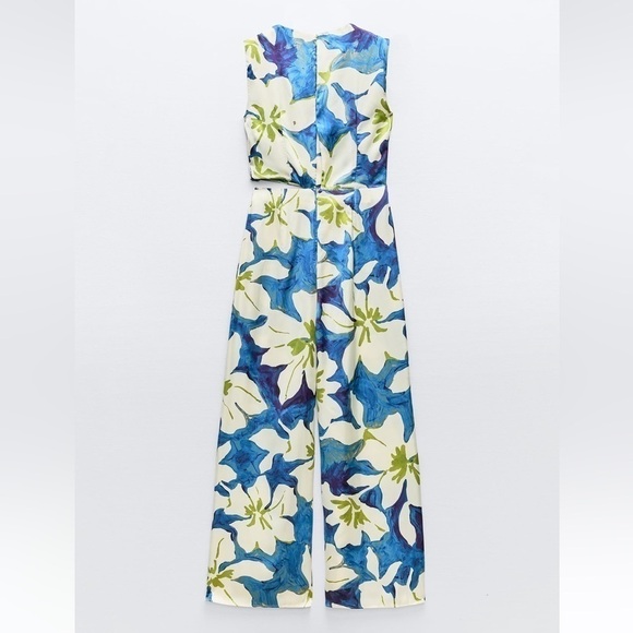 New ZARA Floral Print Jumpsuit - Picture 7 of 9